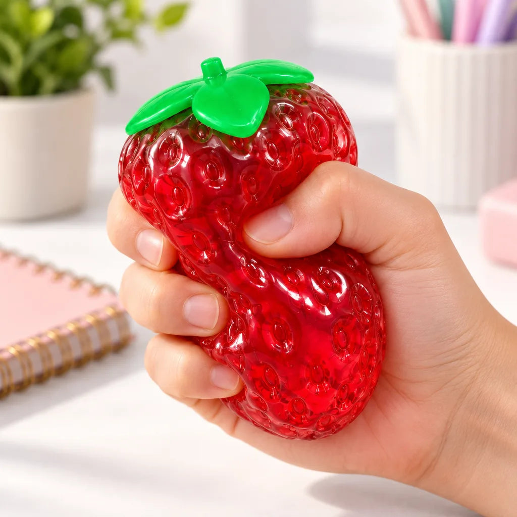 Jouet sensoriel fraise anti