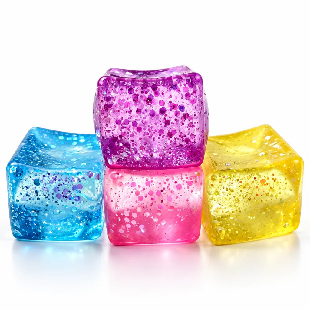 Squishy glaçon pailleté couleur