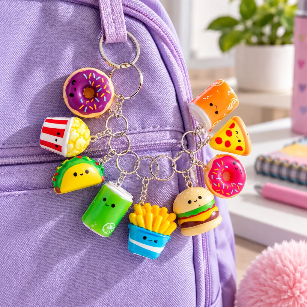 Porte-clés squishy alimentaire surprise