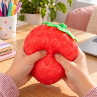 Fraise géante squishy anti-stress