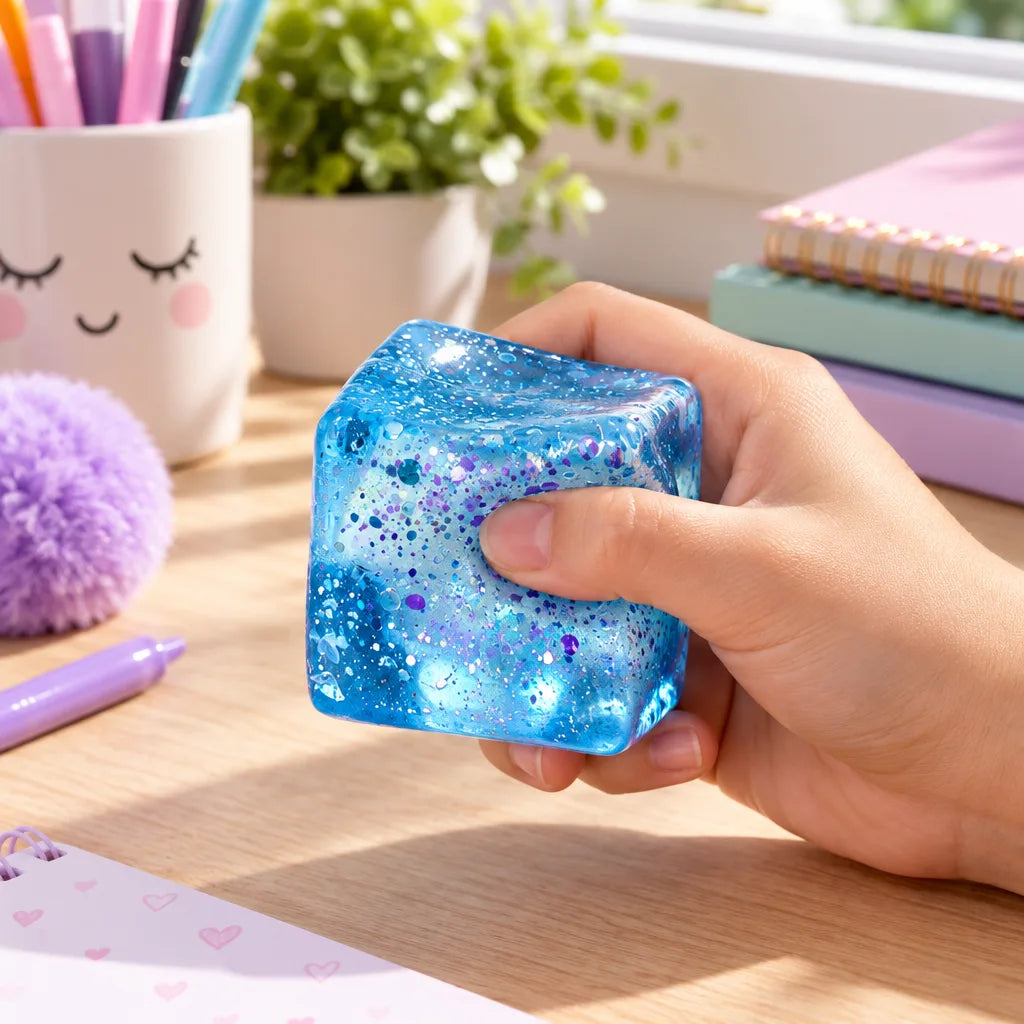 Squishy glaçon pailleté couleur