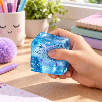 Squishy glaçon pailleté couleur
