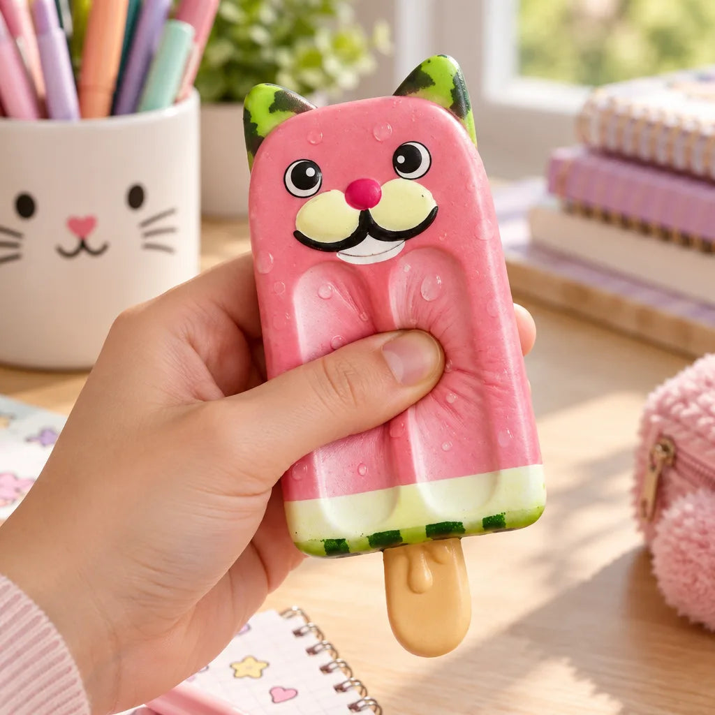 Squishy chat glace mystère