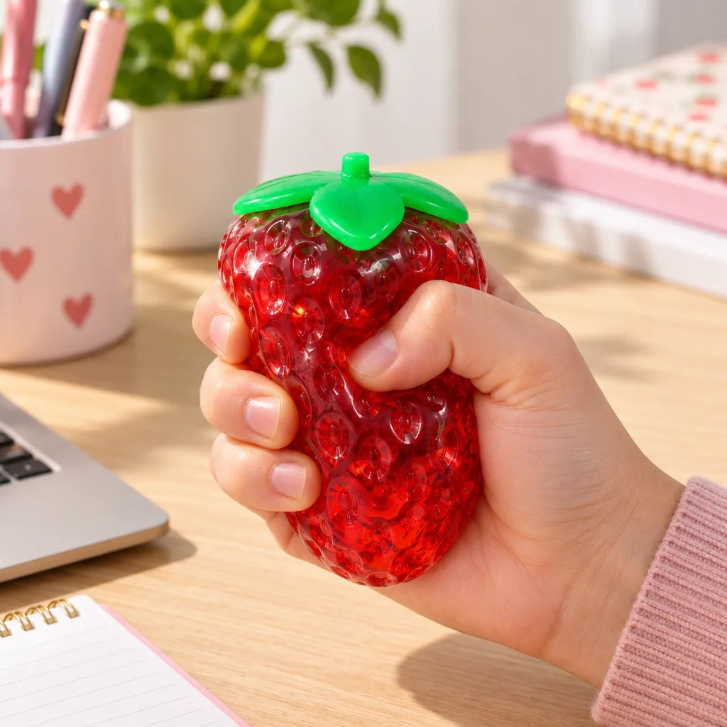 Jouet sensoriel fraise anti