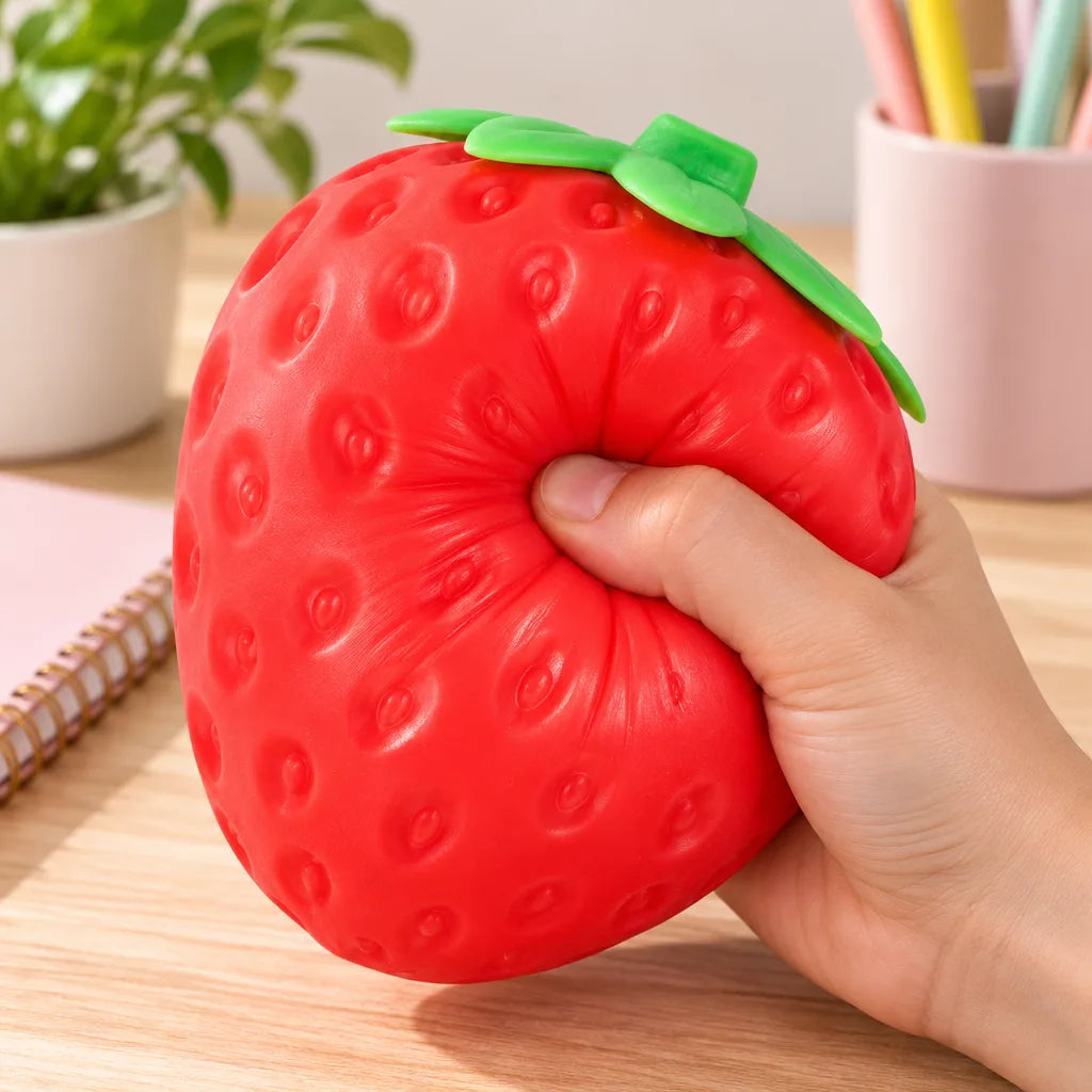 Fraise géante squishy anti-stress